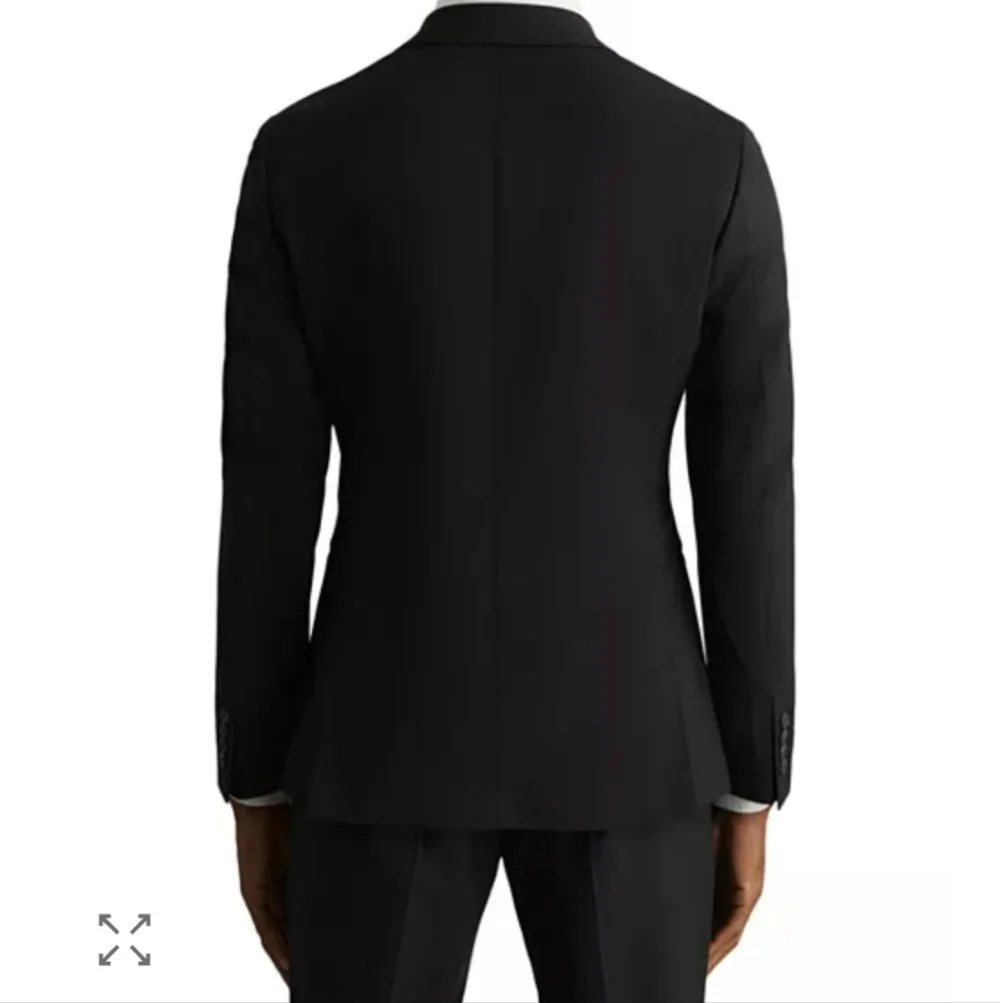 REISS Promise Plain Weave Blazer, Color Black, Size 44 Regular, Retail $475.00US
